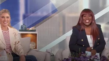Veste Veronica Beard Miller portée par Sheryl Underwood comme on le voit dans The Talk le 24 avril 2024