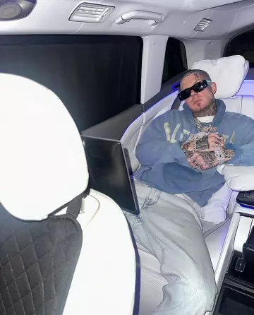 Balenciaga Black LED-Logo Sunglasses (BB0100S) worn by Millyz on the Instagram account @millyz