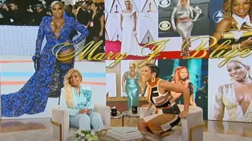 Fendi Mul­ti­col­or Print­ed Poplin Skirt worn by Tamron Hall as seen in Tamron Hall Show on April 25, 2024