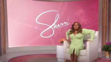Staud Shoko Sweater Matcha worn by Sherri Shepherd as seen in Sherri on April 25, 2024