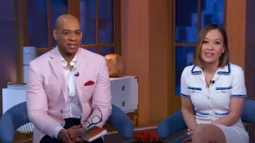 Maje Risal Dress worn by Eva Pilgrim as seen in Good Morning America on  April 26, 2024
