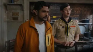 Kuwalla Pola Zip Fleece worn by Jay Arondekar (Utkarsh Ambudkar) as seen in Ghosts (S03E09)