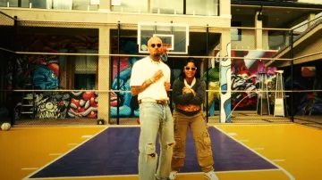 Celine Light Wash Blue Ripped Kurt Jeans worn by Chris Brown in Skylar Blatt - Wake Up (Official Video) ft. Chris Brown