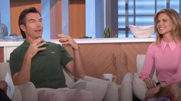 Lacoste Classic Fit L.12.12 Short Sleeve Polo in Green worn by Jerry O'Connell as seen in The Talk on April 26, 2024