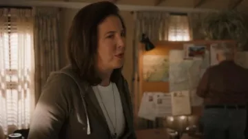 James Perse Zip Up Hood­ie worn by Teddi Bruin (Robin Weigert) as seen in Tracker (S01E08)