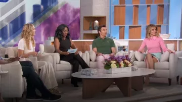 Gucci Tweed Mini Skirt worn by Natalie Morales as seen in The Talk on April 26, 2024