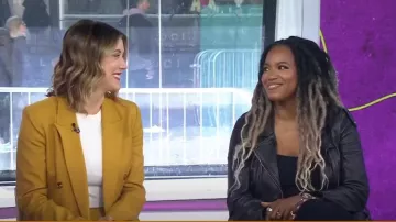 Argent Double-Breasted Blazer worn by Kate Walsh as seen in Today on  April 26, 2024