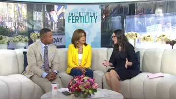 Derek Lam 10 Crosby Emma Pintuck Fit & Flare Mini Vestido usado por Savannah Guthrie como se ve en Today el 26 de abril de 2024