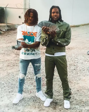 Nike Air Force 1 Low White portée par Lil Durk sur le compte Instagram @lildurkfs