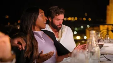 Reformation Straps Silk Dress worn by Gabriella Sanon as seen in Vanderpump Villa (S01E06)