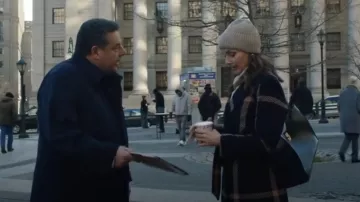 Sac en cuir de veau Céline porté par Erin Reagan (Bridget Moynahan) dans Blue Bloods (S14E07)
