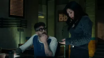 Veronica Beard Pablah Sweater worn by Melody 'Mel' Bayani (Liza Lapira) as seen in The Equalizer (S04E07)