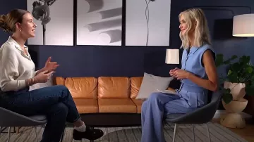 Staud Luisa Pleated Wide-Leg Pants worn by Zanna Roberts Rassi as seen in Today with Hoda & Jenna  on April 29, 2024