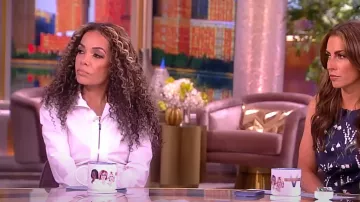 Alaia Poplin Gathered Zip-Front Midi Dress worn by Sunny Hostin as seen in The View on April 29, 2024