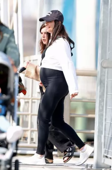 Anine Bing Jeremy Baseball Cap worn by Lea Michele in New York City on May 1, 2024