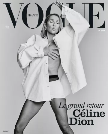 Chemise Balenciaga en coton portée par Céline Dion chez Vogue France en mai 2024