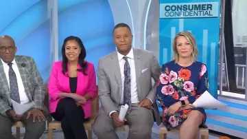 Eliza J Vestido floral con mangas blusas usado por Dylan Dreyer como se ve en Today el 1 de mayo de 2024