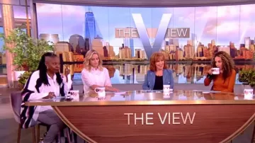 S. McGee Collection Check It Out Kimono worn by Whoopi Goldberg as seen in The View on April 30, 2024