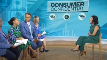 J. crew Sleeve­less Ruf­fle Jump­suit worn by Vicky Nguyen as seen in Today on May 2, 2024