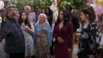 Young, Fabulous & Broke Genesis Midi Dress worn by Rosie (Selenis Leyva) as seen in Lopez vs Lopez (S02E10)