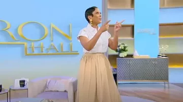 Co High-Waist Maxi Bubble Skirt worn by Tamron Hall as seen in Tamron Hall Show on  April 30, 2024