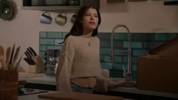 Urban Otufitters Savannah Cropped Pullover worn by Tamara Colins (Dylan Conrique) as seen in The Rookie (S06E07)