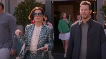 Gucci Square Web Arms Sunglasses worn by Margaret (Marcia Gay Harden) as seen in So Help Me Todd (S02E08)