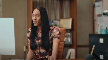 Black Halo Layne Dress worn by Sofia (Mj Rodriguez) as seen in Loot (S02E06)