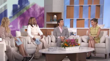 Gucci Baby Horsebit Slingback Platform Pump worn by Natalie Morales as seen in The Talk on April 29, 2024