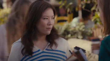 Maje V-Neck Sweater worn by Taylor (Ally Maki) as seen in Hacks (S02E07)