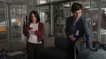 Wilfred Manila Cardigan worn by Lea Dilallo (Paige Spara) as seen in The Good Doctor (S07E07)