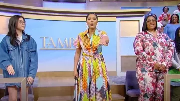 Christopher John Rogers Halftone Harlequin Smart Shirtdress worn by Tamron Hall as seen in Tamron Hall Show on May 3, 2024