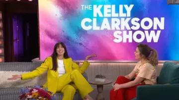 Valentino Crãªpe Couture Pantalon droit taille haute porté par Kelly Clarkson tel qu’on le voit dans The Kelly Clarkson Show le 30 avril 2024
