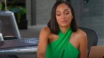 Robe mi-longue Karen Millen portée par Brandi Marshall comme on le voit dans Selling The OC (S03E04)