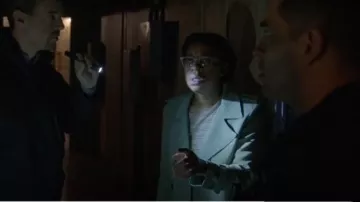 Melloday Crop Trench Blazer worn by Kasie Hines (Diona Reasonover) as seen in NCIS (S21E10)