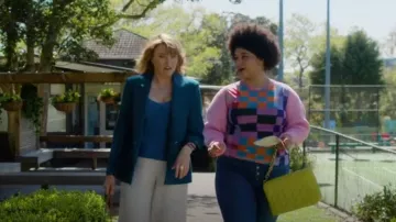 Zara Blue Blaz­er worn by Alexa Crowe (Lucy Lawless) as seen in My Life Is Murder (S04E02)