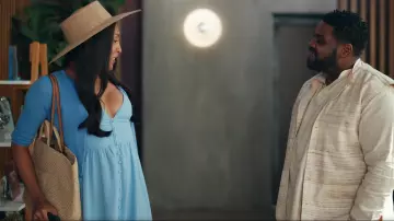 & Other Stories Straw Tote Bag worn by Sofia (Mj Rodriguez) as seen in Loot (S02E07)