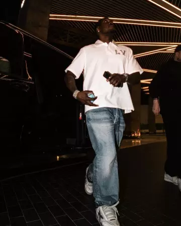 Louis Vuitton Grey 'LV Skate' Sneakers worn by Pusha T on the Instagram account @kingpush