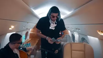 Dior Black & Gold Square CD Icon Belt worn by DeeBaby in DeeBaby - Now Tell Me Why ( Official Video )