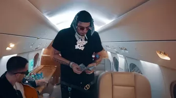 Dior Black & Gold Square CD Icon Belt worn by DeeBaby in DeeBaby - Now Tell Me Why ( Official Video )