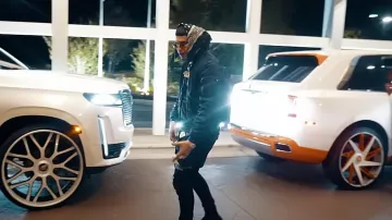 The Marathon Clothing Navy Cren­shaw Bomber Jack­et worn by DeeBaby in DeeBaby - Now Tell Me Why ( Official Video )