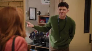 Cos Crew-Neck Wool Sweater worn by Jacob Hill (Chris Perfetti) as seen in Abbott Elementary (S03E12)