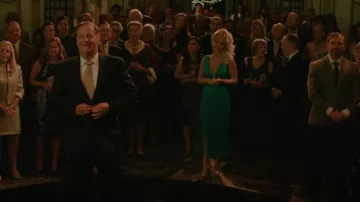 Hervé Léger Plunging Fringe Midi Dress worn by Serena Croker (Sarah Jones) as seen in A Man in Full (S01E01)