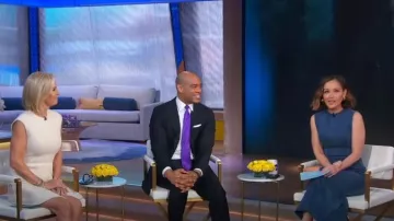 Reformation Kendi Denim Midi Dress worn by Eva Pilgrim as seen in Good Morning America on May 7, 2024