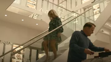 Alice + Olivia Tiffie Floral Belted Minidress worn by Serena Croker (Sarah Jones) as seen in A Man in Full (S01E02)