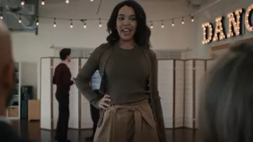 Boss Ribbed Cardigan In Stretch Fabric With Hook Closures worn by Claudia Payne (Gloria Reuben) as seen in Elsbeth (S01E07)