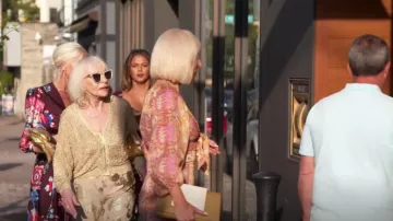 Sandro Dieppe Printed Wide Leg Jumpsuit worn by Margaret Josephs as seen in The Real Housewives of New Jersey (S14E01)