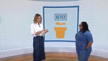 Dolce & Gabbana Floral Lace Crop Button-Up Shirt worn by Savannah Guthrie as seen in Today on May 8, 2024