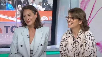 Maria McManus Halter Neck Vest in Seaglass worn by Christy Turlington as seen in Today on May 8, 2024