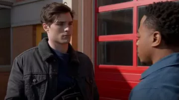 Levi Truck­er Jack­et worn by Blake Gallo (Alberto Rosende) as seen in Chicago Fire (S12E11)